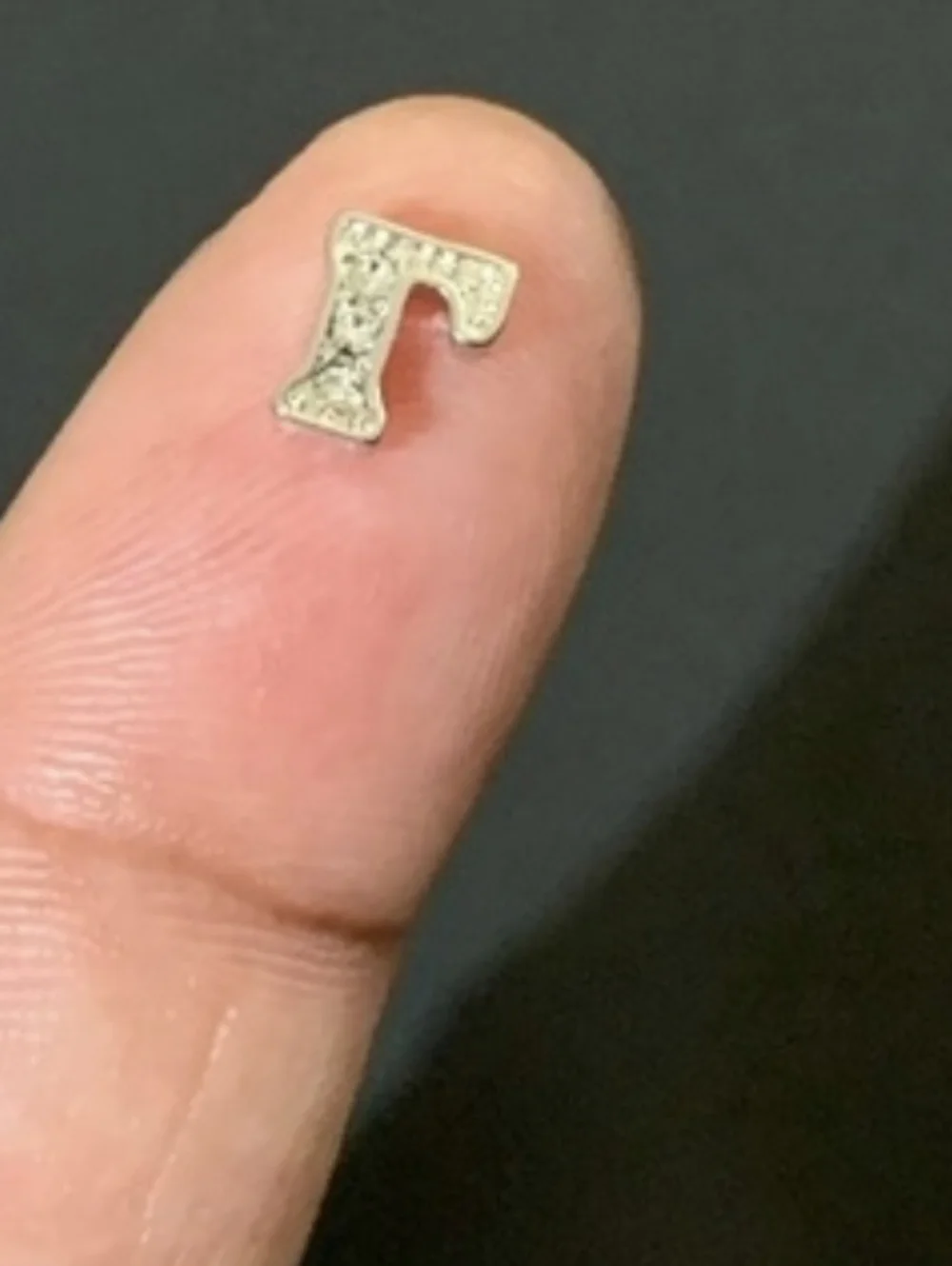 Rhinestone Pi Charm For Floating Lockets
